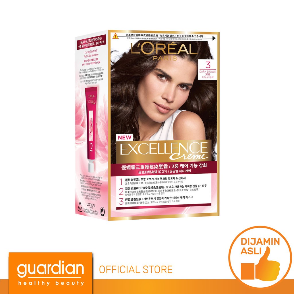 Jual L'OREAL PARIS Excellence Color Coklat Tua Alami D2471 | Shopee ...