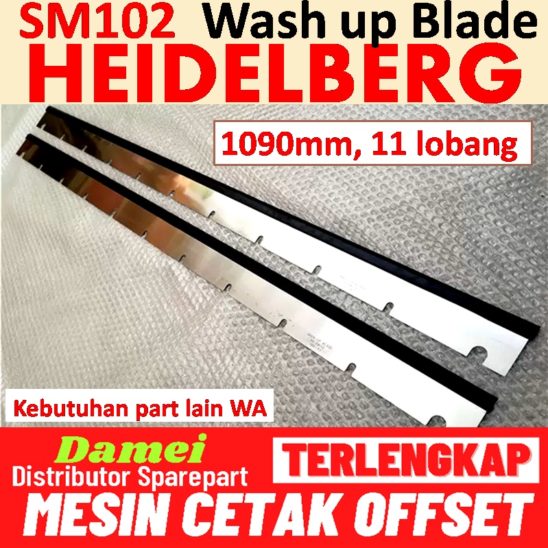 Jual Rakel SM102 Heidelberg Spare part Mesin Cetak Wash Up Blade SM 102 ...