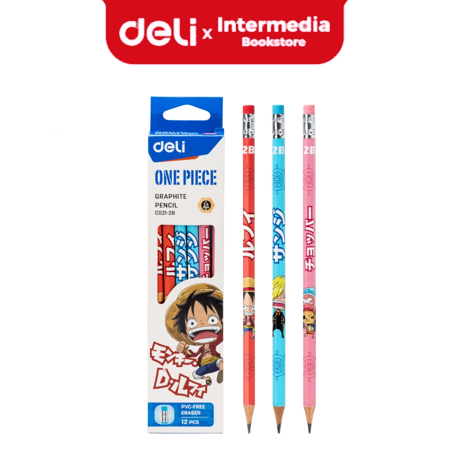 Jual Deli EC021-2B One Piece Graphite Pencil / Pensil Kayu Grafit 2B ...