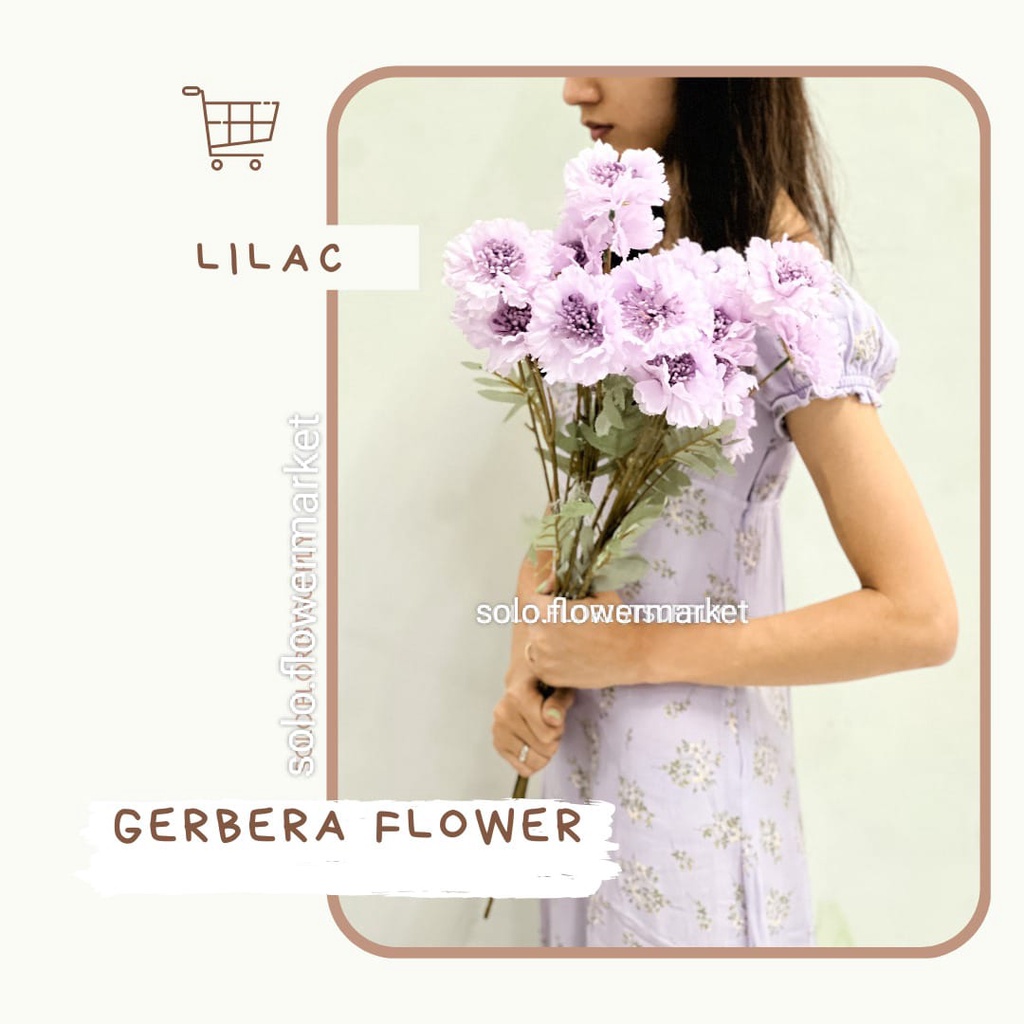 Jual Cabang Gerbera Flower X Daisy Flower Artificial Bunga Daisy Aster Tangkai Kuntum Daisy