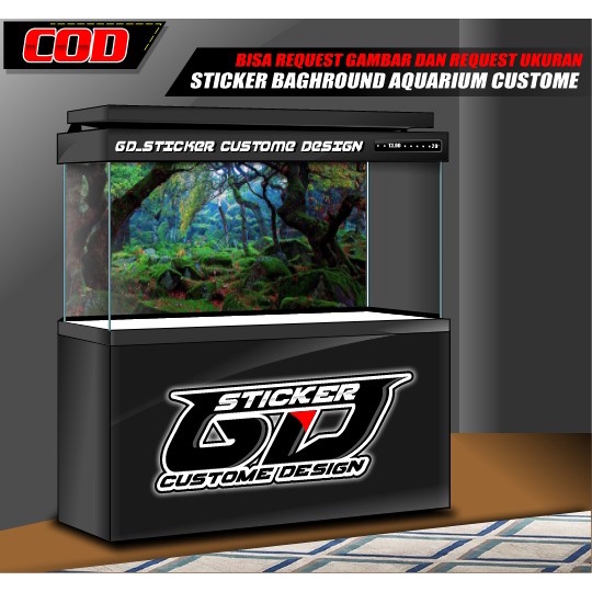 Jual STICKER AQUARIUM / BACKGROUND AQUARIUM / WALLPAPER AQUARIUM ...