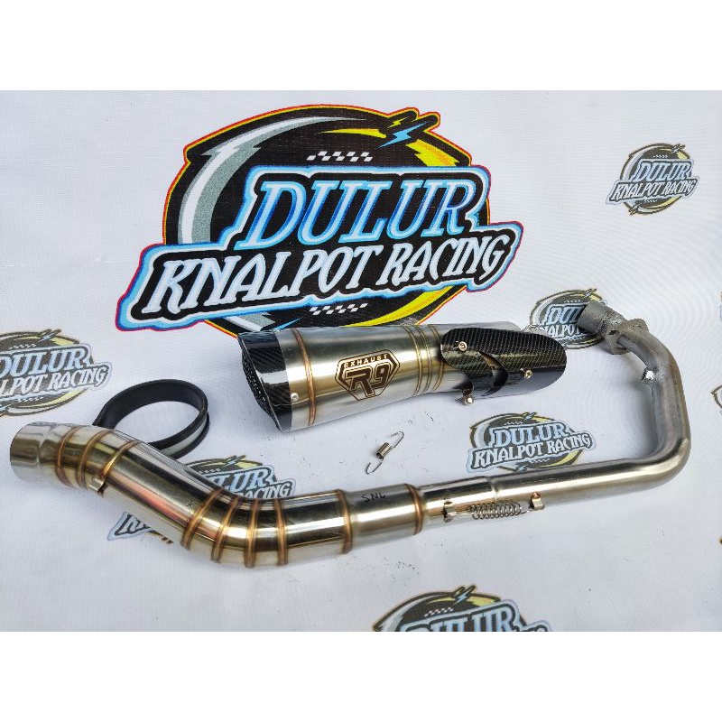 Jual knalpot racing R9 H2 Vixion R15 Byson MX king CBR 150R Tiger Revo ...