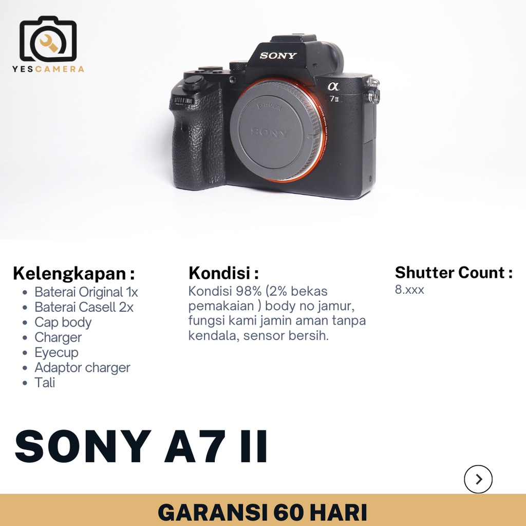 sony a7 mark ii harga second