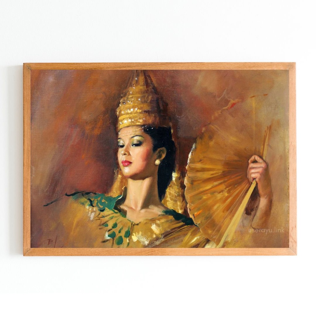 Jual Lukisan Cetak Gambar Seorang Penari Karya Maestro Basuki Abdullah ...