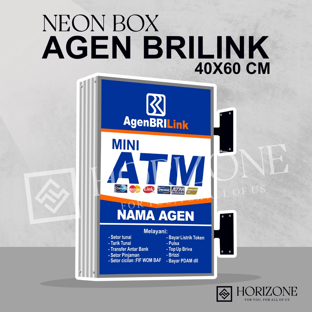 Jual NEON BOX AKRILIK AGEN BRILINK 40X60 CM | Shopee Indonesia