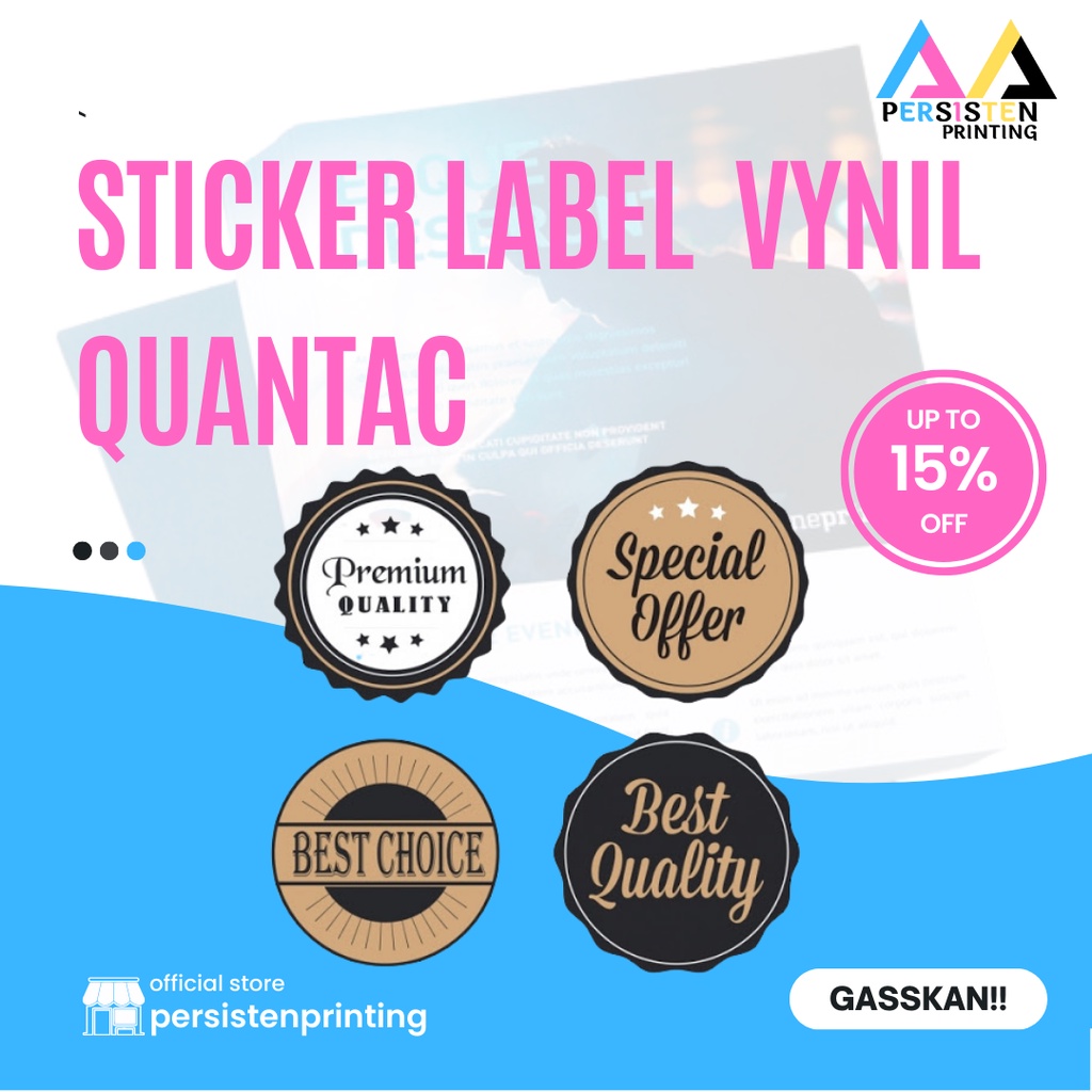 Jual Cetak Sticker Label Kemasan Packaging Custom A Bahan Vynil Quantac Shopee Indonesia