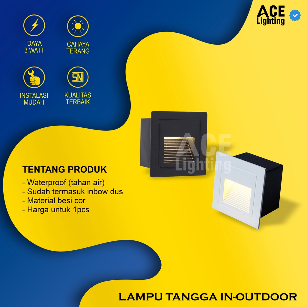 Jual Lampu LED Tembok Anak Tangga Dinding Step Light Inbow Tanam Wall ...