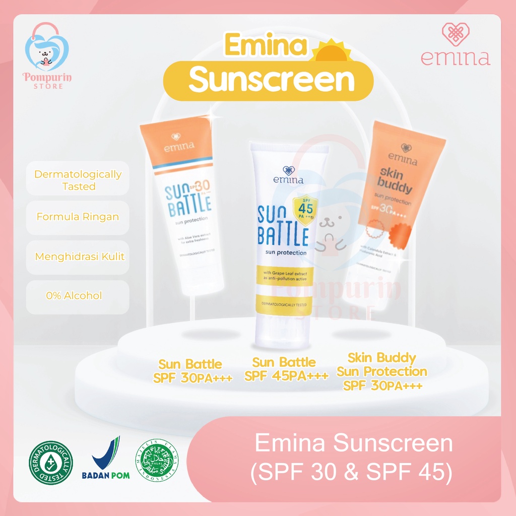 Jual Emina Sun Battle SPF30 60mL (Sun Protection) / Sun Battle SPF 45