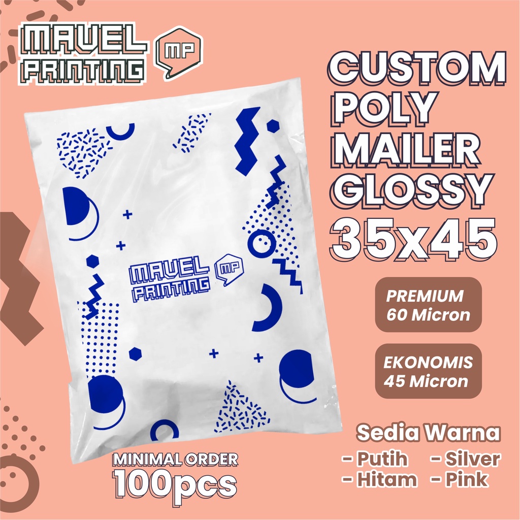 Jual Custom Sablon Plastik Polymailer 35x45 Premium Shopee Indonesia 5769