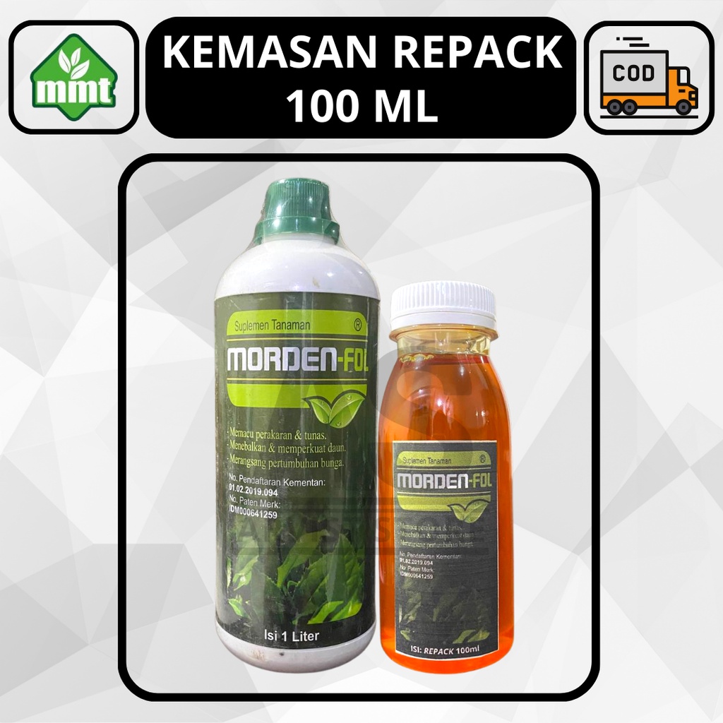 MORDEN FOL Nutrisi Daun Tanaman Pupuk Cair Kemasan Repack 100ml MMT