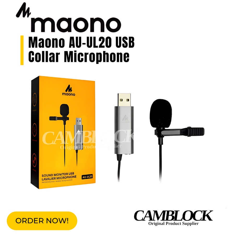 Jual Maono AU-UL20 USB Collar Microphone original | Shopee Indonesia