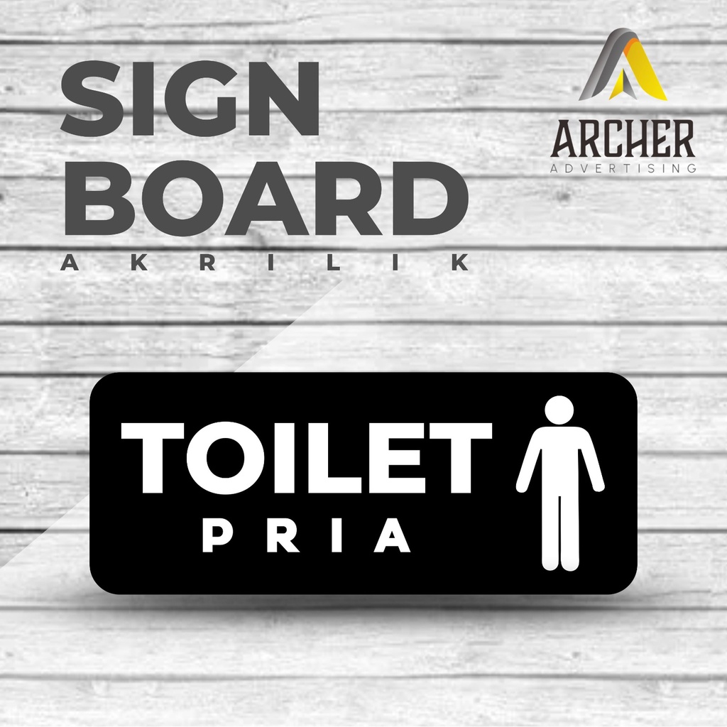 Jual Sign Board Papan Penunjuk Toilet Pria Akrilik Acrylic Shopee