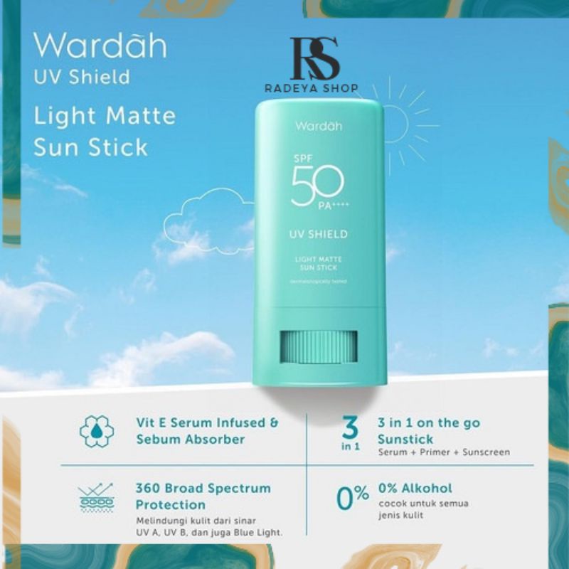 Jual PROMO WARDAH UV Shield Light Matte Sun Stick SunStick SPF 50 PA++++ SunScreen ( BPOM