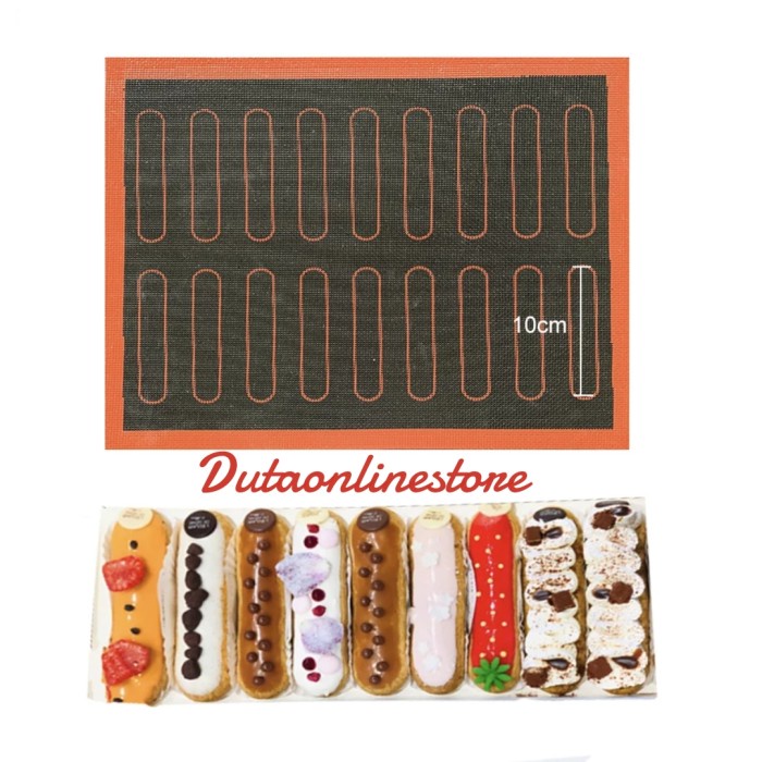 Jual Kertas Cetakan Alas Adonan Kue Eclair Silpat Eclairs Silmat ...