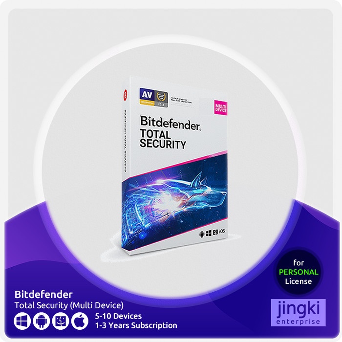 Jual Bitdefender Total Security 1 Year 5 Devices (KeyCard / BOX ...