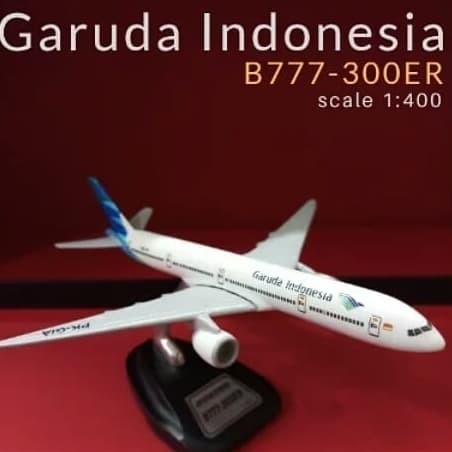 1:400 JC WINGS Garuda Indonesian Airways B777-300ER PK-GIK Flap Down