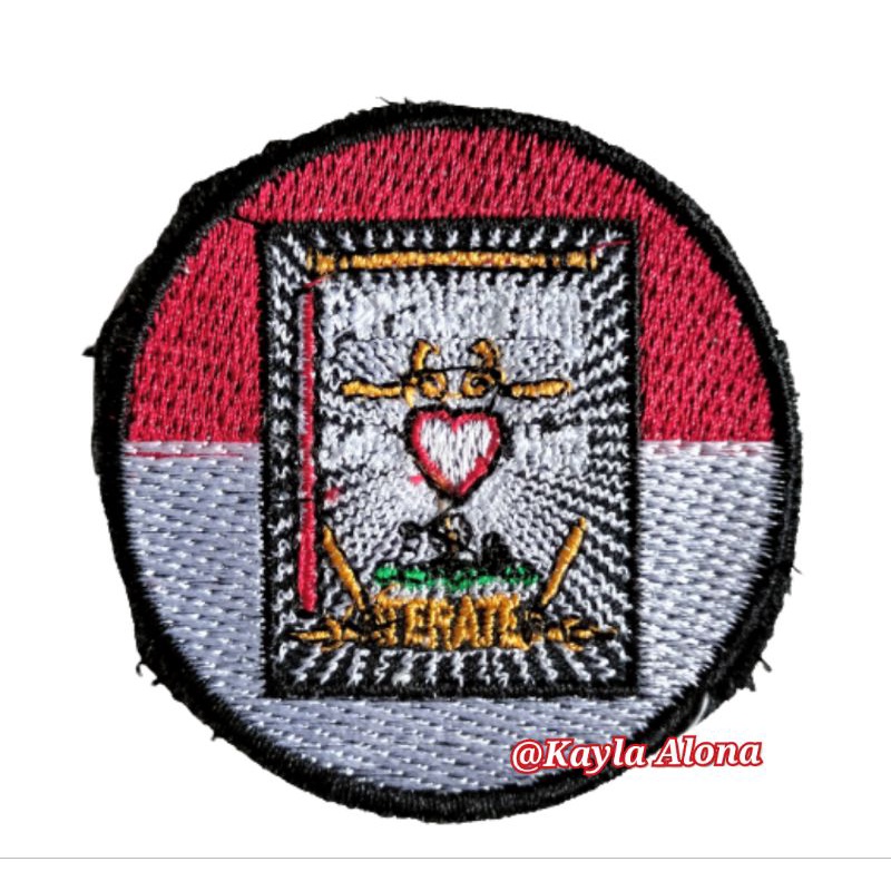 Jual BET BADGE BORDIR MERAH PUTIH PERSATUAN SETIA HATI TERATE BULAT Shopee Indonesia