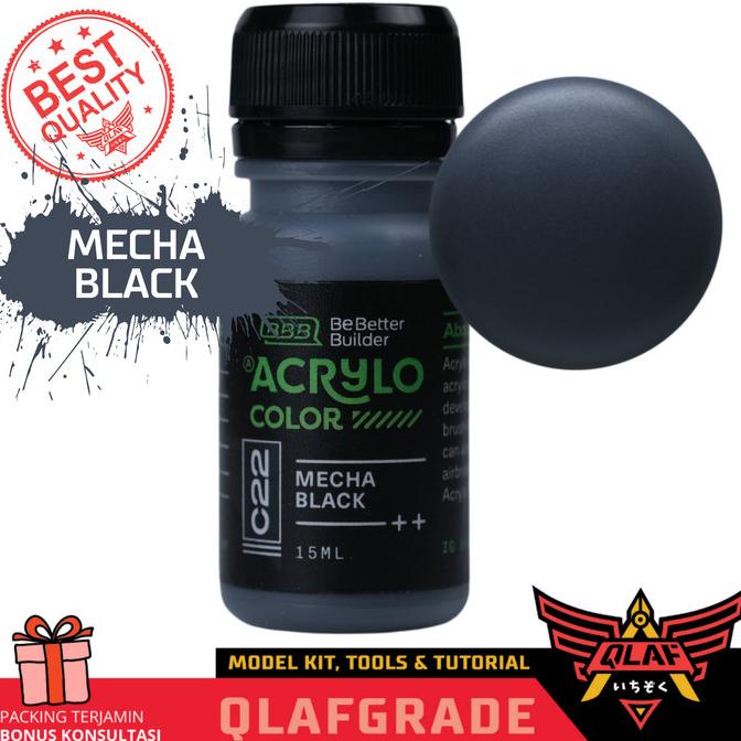 Jual Acrylo Mecha Black C22 Cat Acrylic Hand Brush Airbrush Gundam ...