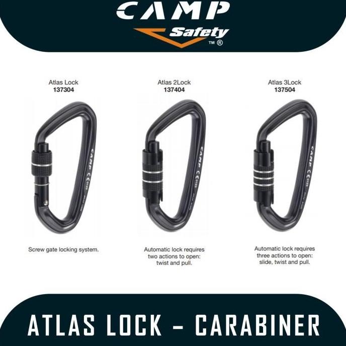 Jual Ready Rescue Device & Carabiners Atlas Lock Merk Camp Safety ...