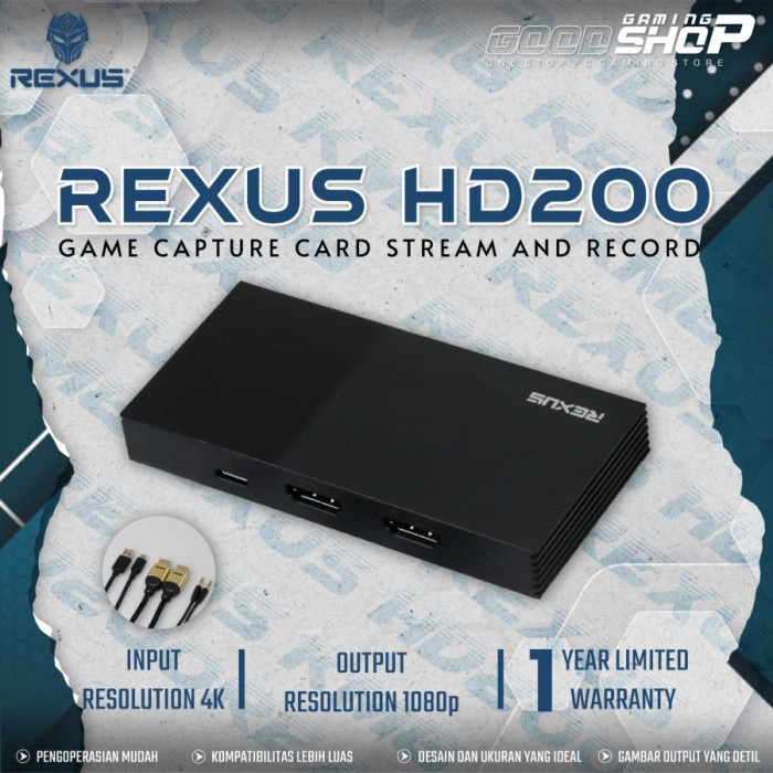 Jual Rexus HDMI 4K Game Capture Card Stream and Record HD200 | Shopee ...