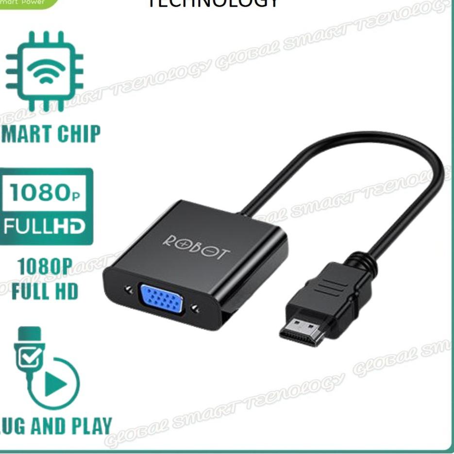 Jual Segera ROBOT RHV10 Adapter Converter HDMI to VGA Projector