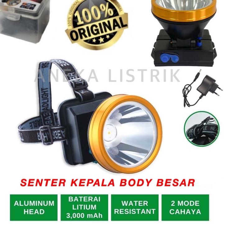 Jual Pusat Garansi SENTER KEPALA 50 WATT RECHARGER CAHAYA KUNING DAN ...