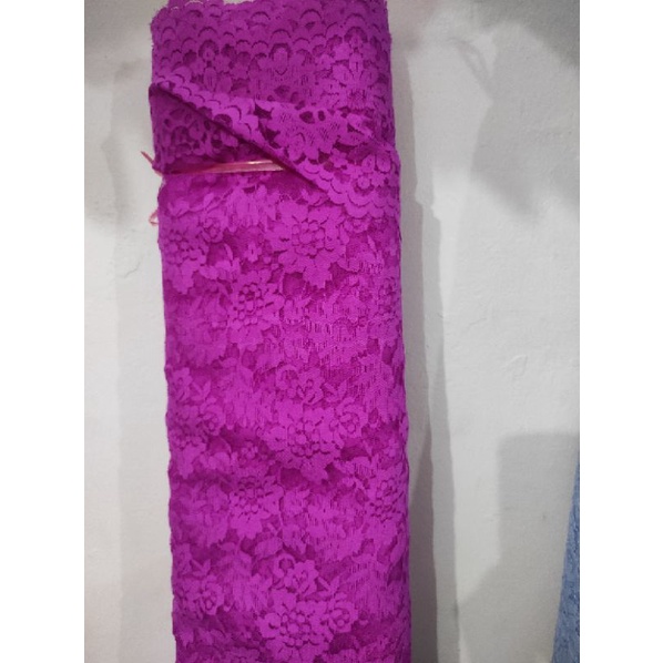 Jual Kain renda brokat fatmawati harga per setengah meter | Shopee ...