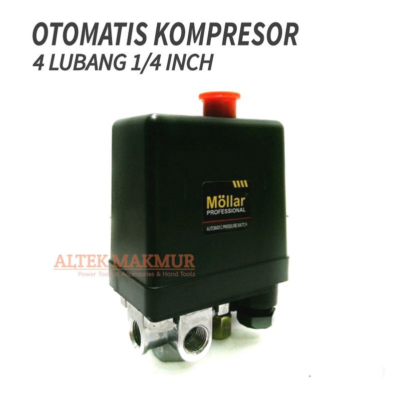 Jual Otomatis Kompresor Angin 4 Lubang Automatic Pressure Switch Motor ...