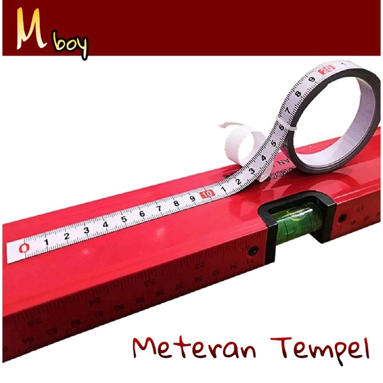 Jual Meteran tempel 2 Meter TRACK TAPE BAHAN METAL CARBON Meteran DIY