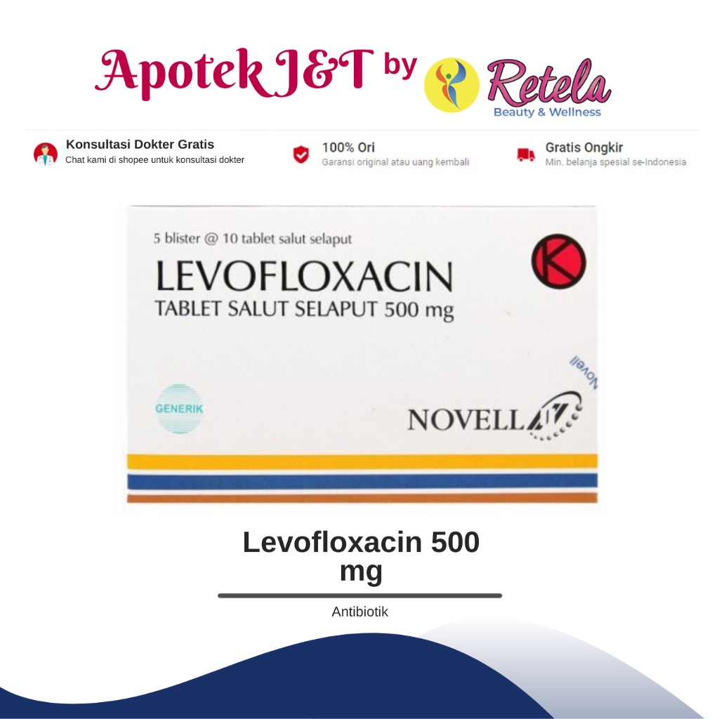 Jual Levofloxacin Mg Strip Isi Tab Antibiotik Nulab Shopee Indonesia