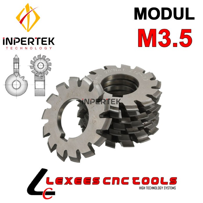 Jual Modul M3.5 Gear Module M3.5 Roda Gigi Milling M3 Cutter Pisau ...