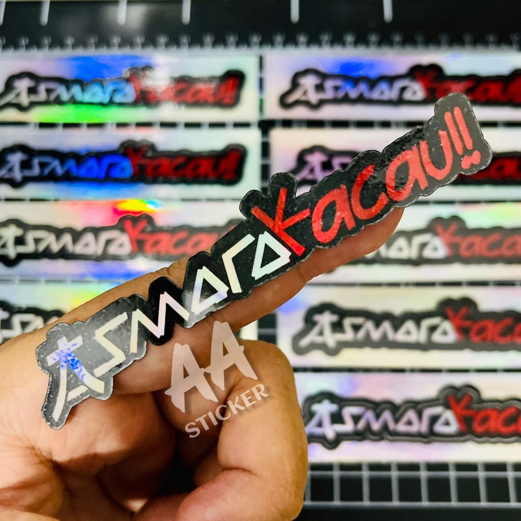 Jual Sticker Asmara Kacau Print Cut Hologram Satuan Stiker Motor ...