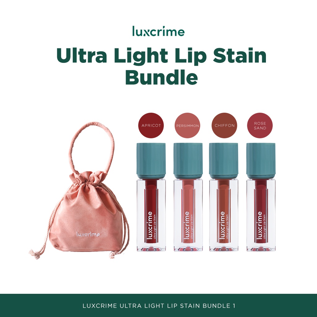 Jual [BUNDLE] New Luxcrime Ultra Light Lip Stain isi 4 Shopee Indonesia
