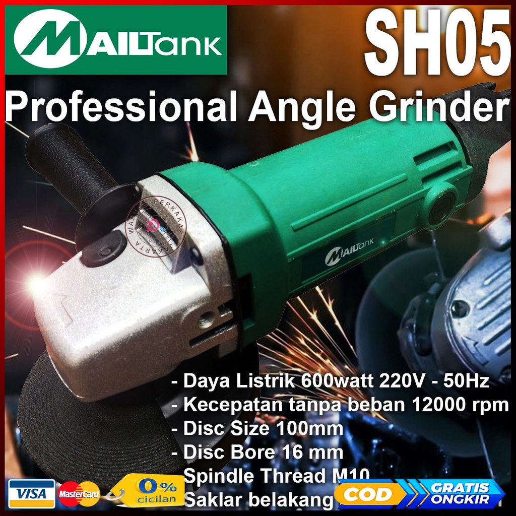 Jual Mailtank Angle Grinder Sh Mesin Gerinda Tangan Listrik Mm Murah Dan Efisien