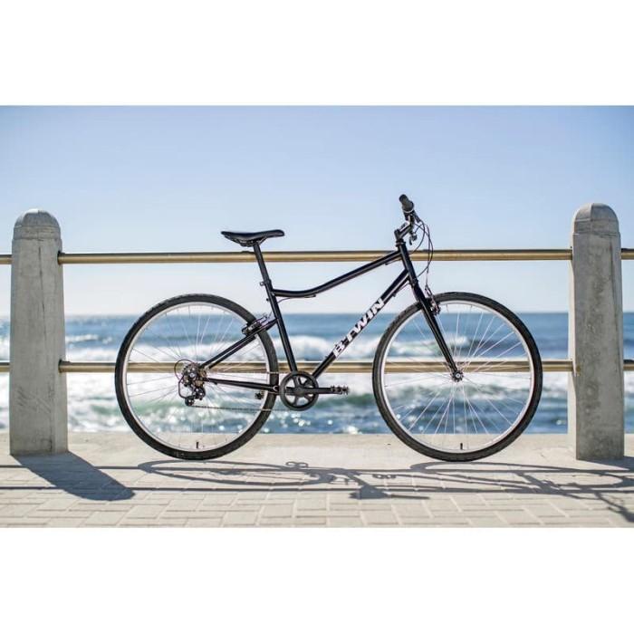 Terlaris Btwin Sepeda Riverside 100 Matt Bike Black