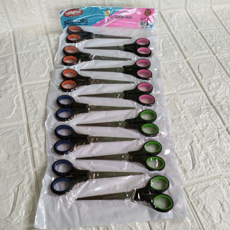Jual (12pcs) Gunting Renteng Warna Tanggung Kertas Tajam Kuat Kokoh ...