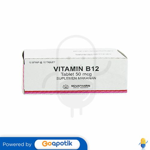 Jual VITAMIN B12 NOVAPHARIN 50 MCG BOX 100 TABLET | Shopee Indonesia