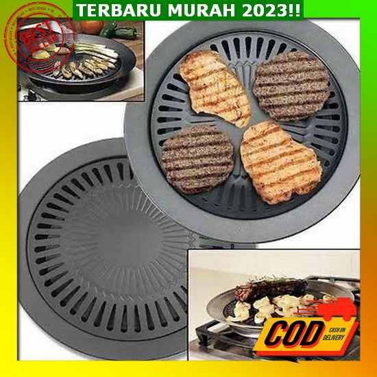 Jual Grillpan Grill Pan Roti Sosis Sate Ikan Alat Pemanggang Anti ...