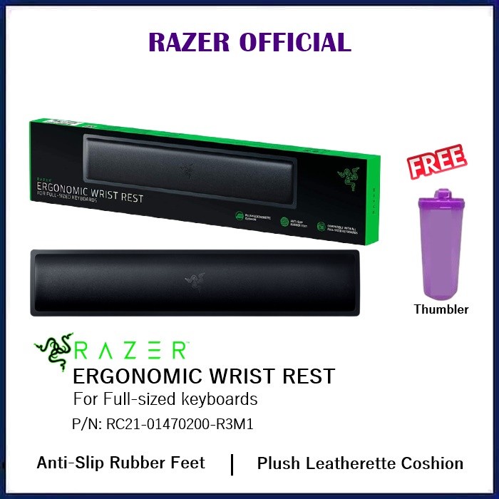 Jual Razer Ergonomic Wrist Rest for Full-Sized Keyboards Keyboard ...