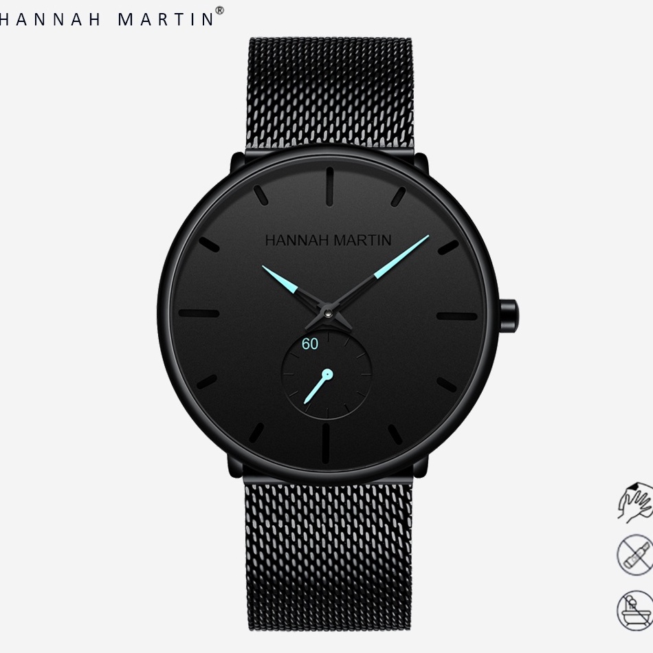 Jual PALING LARIS HANNAH MARTIN Jam Tangan Pria Sangat tipis 100%