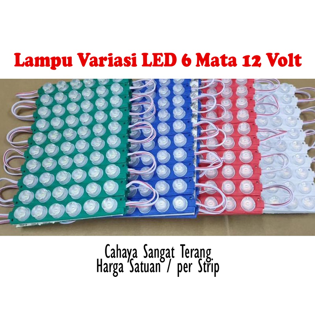 Jual Lampu LED Module 6 Mata 12 Volt LED Modul 12V 6 Mata Besar ...