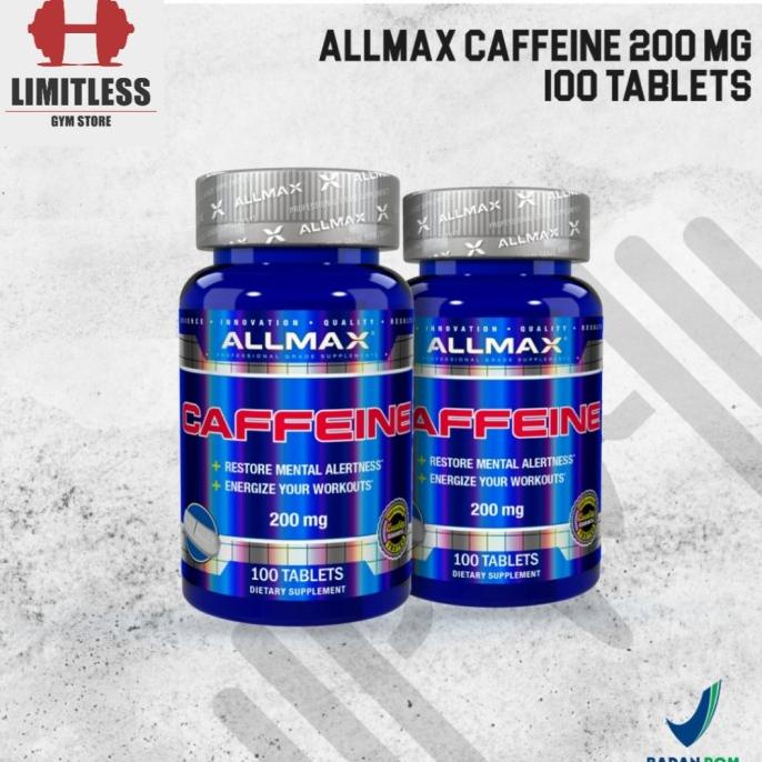 Jual Allmax All Max Caffeine 200mg 100 Tablets Tabs Kafein Kapsul