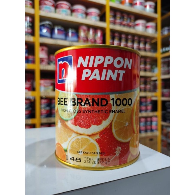 Jual NIPPON PAINT CAT KAYU & BESI BEE BRAND 1000 (TEAK BROWN 148) 0