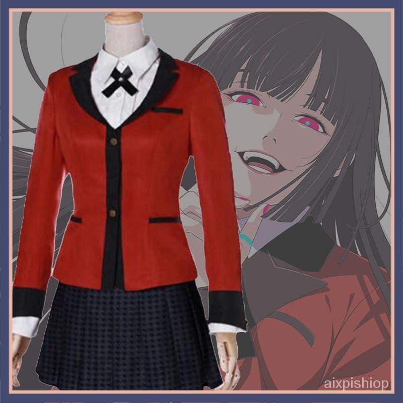 Anime Kakegurui Cosplay Jabami Yumeko Costumes Full Set Japan Schoo