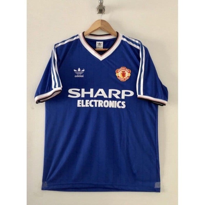 Jual TERMURAH JERSEY BOLA RETRO MU MANCHESTER UNITED AWAY BIRU 82