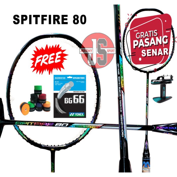 Jual Raket Badminton - Bulutangkis Power Max SPITFIRE 80 Original 33 ...