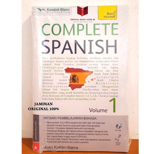 Jual Dicti Buku Belajar Bahasa Spanyol: Complete Spanish Volume 1 + Cd