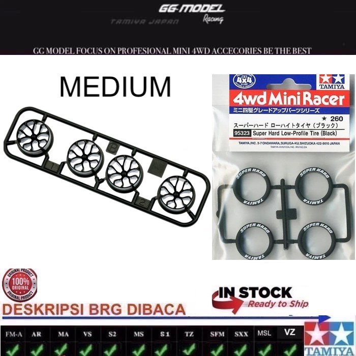 Jual TAMIYA 95323 95412 SUPER HARD & CARBON WHEEL SET Y SPOKE | Shopee ...
