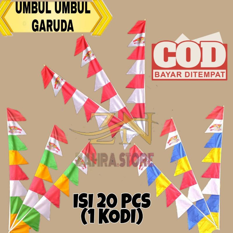 Jual Bendera Umbul Umbul Sablon Garuda Paket Isi Pcs Kodi Shopee Indonesia