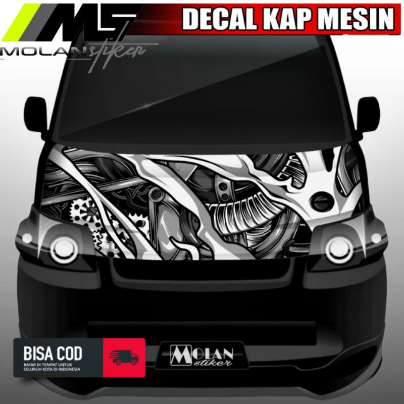 Jual Decal Sticker Striping Variasi Kap Kabin Granmax Luxio Decal Kabin Depan Granmax Luxio